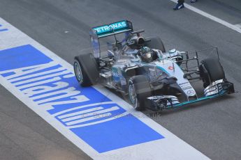 World © Octane Photographic Ltd. Mercedes AMG Petronas F1 W06 Hybrid – Nico Rosberg. Friday 20th February 2015, F1 Winter testing, Circuit de Catalunya, Barcelona, Spain, Day 2. Digital Ref : 1188LB1D6412
