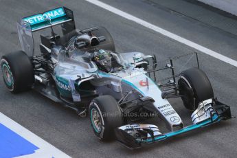 World © Octane Photographic Ltd. Mercedes AMG Petronas F1 W06 Hybrid – Nico Rosberg. Friday 20th February 2015, F1 Winter testing, Circuit de Catalunya, Barcelona, Spain, Day 2. Digital Ref : 1188LB1D6416