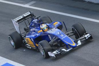 World © Octane Photographic Ltd. Sauber F1 Team C34-Ferrari – Marcus Ericsson. Friday 20th February 2015, F1 Winter testing, Circuit de Catalunya, Barcelona, Spain, Day 2. Digital Ref : 1188LB1D6487