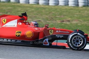 World © Octane Photographic Ltd. Scuderia Ferrari SF15-T – Kimi Raikkonen. Friday 20th February 2015, F1 Winter testing, Circuit de Catalunya, Barcelona, Spain, Day 2. Digital Ref: 1188LB1D6752