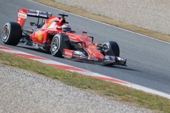 World © Octane Photographic Ltd. Scuderia Ferrari SF15-T – Kimi Raikkonen. Friday 20th February 2015, F1 Winter testing, Circuit de Catalunya, Barcelona, Spain, Day 2. Digital Ref: 1188LB1D6793