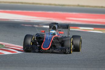 World © Octane Photographic Ltd. McLaren Honda MP4/30 - Jenson Button. Friday 20th February 2015, F1 Winter testing, Circuit de Catalunya, Barcelona, Spain, Day 2. Digital Ref: 1188LB1D7404
