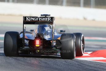World © Octane Photographic Ltd. Sahara Force India VJM07 – Sergio Perez. Friday 20th February 2015, F1 Winter testing, Circuit de Catalunya, Barcelona, Spain, Day 2. Digital Ref : 1188LB1D7487