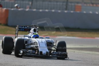 World © Octane Photographic Ltd. Williams Martini Racing FW37 – Felipe Massa. Friday 20th February 2015, F1 Winter testing, Circuit de Catalunya, Barcelona, Spain, Day 2. Digital Ref: 1188LB1D7623