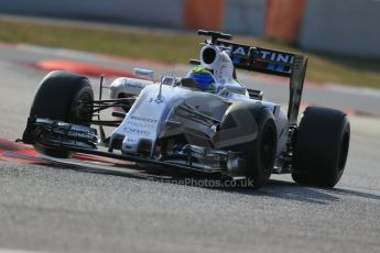 World © Octane Photographic Ltd. Sahara Force India VJM07 – Sergio Perez. Friday 20th February 2015, F1 Winter testing, Circuit de Catalunya, Barcelona, Spain, Day 2. Digital Ref : 1188LB1D7635