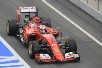 World © Octane Photographic Ltd. Scuderia Ferrari SF15-T– Sebastian Vettel. Saturday 21st February 2015, F1 Winter testing, Circuit de Barcelona Catalunya, Spain, Day 3. Digital Ref: 1190CB1L6865