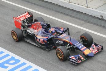 World © Octane Photographic Ltd. Scuderia Toro Rosso STR10 – Max Verstappen. Saturday 21st February 2015, F1 Winter testing, Circuit de Barcelona Catalunya, Spain, Day 3. Digital Ref: 1190CB1L6898