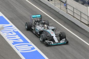 World © Octane Photographic Ltd. Mercedes AMG Petronas F1 W06 Hybrid – Lewis Hamilton. Saturday 21st February 2015, F1 Winter testing, Circuit de Barcelona Catalunya, Spain, Day 3. Digital Ref : 1190CB1L6947