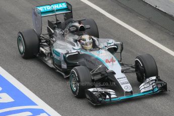 World © Octane Photographic Ltd. Mercedes AMG Petronas F1 W06 Hybrid – Lewis Hamilton. Saturday 21st February 2015, F1 Winter testing, Circuit de Barcelona Catalunya, Spain, Day 3. Digital Ref : 1190CB1L7116