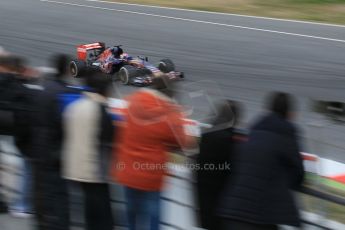 World © Octane Photographic Ltd. Scuderia Toro Rosso STR10 – Max Verstappen. Saturday 21st February 2015, F1 Winter testing, Circuit de Barcelona Catalunya, Spain, Day 3. Digital Ref: 1190CB1L7449