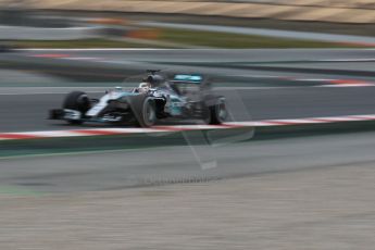 World © Octane Photographic Ltd. Mercedes AMG Petronas F1 W06 Hybrid – Lewis Hamilton. Saturday 21st February 2015, F1 Winter testing, Circuit de Barcelona Catalunya, Spain, Day 3. Digital Ref : 1190CB1L7544