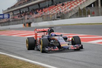 World © Octane Photographic Ltd. Scuderia Toro Rosso STR10 – Max Verstappen. Saturday 21st February 2015, F1 Winter testing, Circuit de Barcelona Catalunya, Spain, Day 3. Digital Ref: 1190CB1L7874