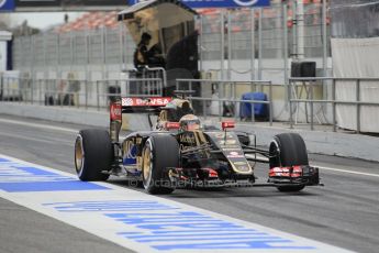 World © Octane Photographic Ltd. Lotus F1 Team E23 Hybrid – Pastor Maldonado. Saturday 21st February 2015, F1 Winter testing, Circuit de Barcelona Catalunya, Spain, Day 3. Digital Ref :1190CB1L7929