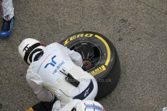World © Octane Photographic Ltd. Williams Martini Racing FW37 – Felipe Massa practice pitstop. Saturday 21st February 2015, F1 Winter testing, Circuit de Barcelona Catalunya, Spain, Day 3. Digital Ref: 1190CB1L8118