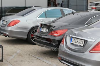World © Octane Photographic Ltd. Mercedes AMG Petronas team vehicles in the paddock. Saturday 21st February 2015, F1 Winter testing, Circuit de Barcelona Catalunya, Spain, Day 3. Digital Ref : 1190CB1L8173