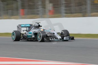 World © Octane Photographic Ltd. Mercedes AMG Petronas F1 W06 Hybrid – Lewis Hamilton. Saturday 21st February 2015, F1 Winter testing, Circuit de Barcelona Catalunya, Spain, Day 3. Digital Ref : 1190CB1L8176