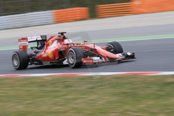 World © Octane Photographic Ltd. Scuderia Ferrari SF15-T– Sebastian Vettel. Saturday 21st February 2015, F1 Winter testing, Circuit de Barcelona Catalunya, Spain, Day 3. Digital Ref: 1190CB1L8328