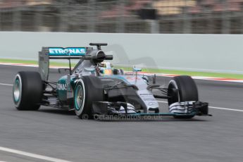 World © Octane Photographic Ltd. Mercedes AMG Petronas F1 W06 Hybrid – Lewis Hamilton. Saturday 21st February 2015, F1 Winter testing, Circuit de Barcelona Catalunya, Spain, Day 3. Digital Ref : 1190CB1L8347