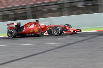 World © Octane Photographic Ltd. Scuderia Ferrari SF15-T– Sebastian Vettel. Saturday 21st February 2015, F1 Winter testing, Circuit de Barcelona Catalunya, Spain, Day 3. Digital Ref: 1190CB1L8405