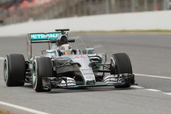 World © Octane Photographic Ltd. Mercedes AMG Petronas F1 W06 Hybrid – Lewis Hamilton. Saturday 21st February 2015, F1 Winter testing, Circuit de Barcelona Catalunya, Spain, Day 3. Digital Ref : 1190CB7L6266