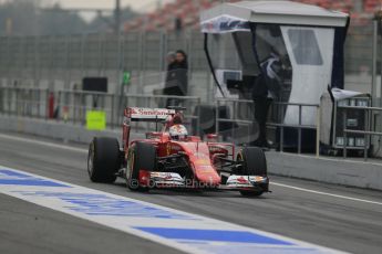 World © Octane Photographic Ltd. Scuderia Ferrari SF15-T– Sebastian Vettel. Saturday 21st February 2015, F1 Winter testing, Circuit de Catalunya, Barcelona, Spain, Day 3. Digital Ref: 1190LB1D7764