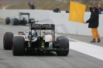 World © Octane Photographic Ltd. Sahara Force India VJM07 – Pascal Wehrlein. Saturday 21st February 2015, F1 Winter testing, Circuit de Catalunya, Barcelona, Spain, Day 3. Digital Ref : 1190LB1D7948