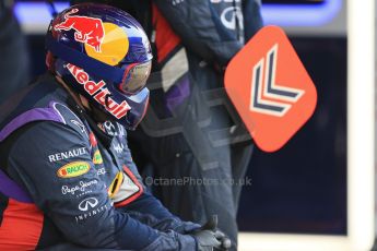 World © Octane Photographic Ltd. Infiniti Red Bull Racing RB11 – Daniil Kvyat - Pit crew. Saturday 21st February 2015, F1 Winter testing, Circuit de Catalunya, Barcelona, Spain, Day 3. Digital Ref : 1190LB1D8190