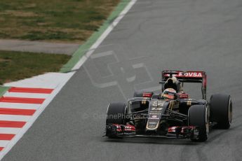 World © Octane Photographic Ltd. Lotus F1 Team E23 Hybrid – Pastor Maldonado. Saturday 21st February 2015, F1 Winter testing, Circuit de Catalunya, Barcelona, Spain, Day 3. Digital Ref : 1190LB1D8370