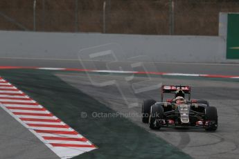 World © Octane Photographic Ltd. Lotus F1 Team E23 Hybrid – Pastor Maldonado. Saturday 21st February 2015, F1 Winter testing, Circuit de Catalunya, Barcelona, Spain, Day 3. Digital Ref : 1190LB1D8416