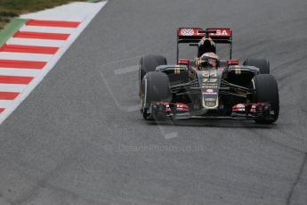World © Octane Photographic Ltd. Lotus F1 Team E23 Hybrid – Pastor Maldonado. Saturday 21st February 2015, F1 Winter testing, Circuit de Catalunya, Barcelona, Spain, Day 3. Digital Ref : 1190LB1D8459