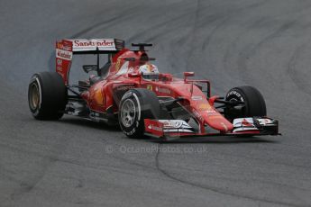 World © Octane Photographic Ltd. Scuderia Ferrari SF15-T– Sebastian Vettel. Saturday 21st February 2015, F1 Winter testing, Circuit de Catalunya, Barcelona, Spain, Day 3. Digital Ref: 1190LB1D8476