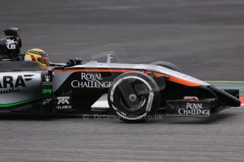 World © Octane Photographic Ltd. Sahara Force India VJM07 – Pascal Wehrlein. Saturday 21st February 2015, F1 Winter testing, Circuit de Catalunya, Barcelona, Spain, Day 3. Digital Ref : 1190LB1D8500