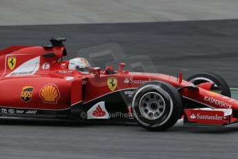 World © Octane Photographic Ltd. Scuderia Ferrari SF15-T– Sebastian Vettel. Saturday 21st February 2015, F1 Winter testing, Circuit de Catalunya, Barcelona, Spain, Day 3. Digital Ref: 1190LB1D8539