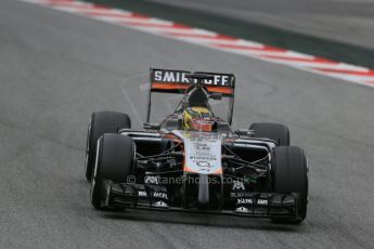 World © Octane Photographic Ltd. Sahara Force India VJM07 – Pascal Wehrlein. Saturday 21st February 2015, F1 Winter testing, Circuit de Catalunya, Barcelona, Spain, Day 3. Digital Ref : 1190LB1D8579