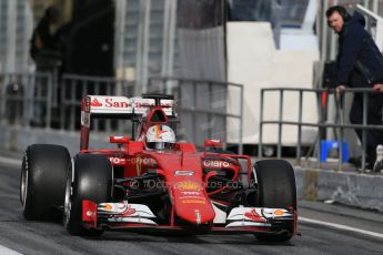 World © Octane Photographic Ltd. Scuderia Ferrari SF15-T– Sebastian Vettel. Saturday 21st February 2015, F1 Winter testing, Circuit de Catalunya, Barcelona, Spain, Day 3. Digital Ref: 1190LB1D8783