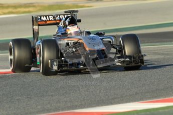 World © Octane Photographic Ltd. Sahara Force India VJM07 – Nico Hulkenberg. Sunday 22nd February 2015, F1 Winter testing, Circuit de Barcelona Catalunya, Spain, Day 4. Digital Ref :1191CB1L8708