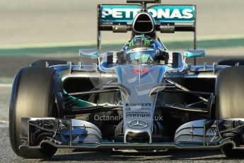 World © Octane Photographic Ltd. Mercedes AMG Petronas F1 W06 Hybrid – Nico Rosberg. Sunday 22nd February 2015, F1 Winter testing, Circuit de Barcelona Catalunya, Spain, Day 4. Digital Ref : 1191CB1L8745
