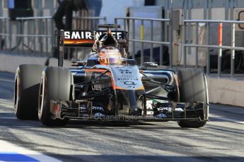 World © Octane Photographic Ltd. Sahara Force India VJM07 – Nico Hulkenberg. Sunday 22nd February 2015, F1 Winter test #2, Circuit de Barcelona Catalunya, Spain, Day 4. Digital Ref :1191CB1L9048