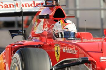 World © Octane Photographic Ltd. Scuderia Ferrari SF15-T– Sebastian Vettel. Sunday 22nd February 2015, F1 Winter test #2, Circuit de Barcelona Catalunya, Spain, Day 4. Digital Ref: 1191CB1L9070