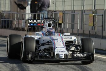 World © Octane Photographic Ltd. Williams Martini Racing FW37 – Valtteri Bottas. Sunday 22nd February 2015, F1 Winter test #2, Circuit de Barcelona Catalunya, Spain, Day 4. Digital Ref: 1191CB1L9119