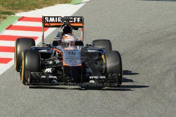 World © Octane Photographic Ltd. Sahara Force India VJM07 – Nico Hulkenberg. Sunday 22nd February 2015, F1 Winter test #2, Circuit de Barcelona Catalunya, Spain, Day 4. Digital Ref :1191CB1L9152