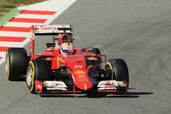 World © Octane Photographic Ltd. Scuderia Ferrari SF15-T– Sebastian Vettel. Sunday 22nd February 2015, F1 Winter test #2, Circuit de Barcelona Catalunya, Spain, Day 4. Digital Ref: 1191CB1L9164