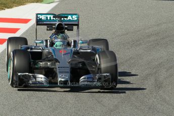 World © Octane Photographic Ltd. Mercedes AMG Petronas F1 W06 Hybrid – Nico Rosberg. Sunday 22nd February 2015, F1 Winter test #2, Circuit de Barcelona Catalunya, Spain, Day 4. Digital Ref : 1191CB1L9170