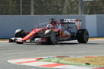 World © Octane Photographic Ltd. Scuderia Ferrari SF15-T– Sebastian Vettel. Sunday 22nd February 2015, F1 Winter test #2, Circuit de Barcelona Catalunya, Spain, Day 4. Digital Ref: 1191CB1L9202