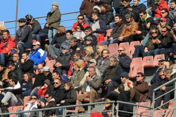 World © Octane Photographic Ltd. Fans in the grandstands. Sunday 22nd February 2015, F1 Winter test #2, Circuit de Barcelona Catalunya, Spain, Day 4. Digital Ref: 1191CB1L9318