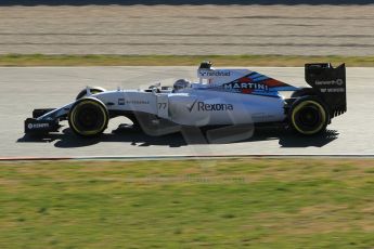 World © Octane Photographic Ltd. Williams Martini Racing FW37 – Valtteri Bottas. Sunday 22nd February 2015, F1 Winter test #2, Circuit de Barcelona Catalunya, Spain, Day 4. Digital Ref: 1191CB1L9357