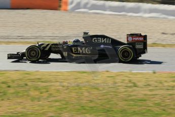 World © Octane Photographic Ltd. Lotus F1 Team E23 Hybrid – Romain Grosjean. Sunday 22nd February 2015, F1 Winter test #2, Circuit de Barcelona Catalunya, Spain, Day 4. Digital Ref :1191CB1L9383