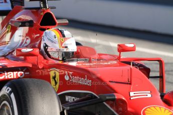 World © Octane Photographic Ltd. Scuderia Ferrari SF15-T– Sebastian Vettel. Sunday 22nd February 2015, F1 Winter test #2, Circuit de Barcelona Catalunya, Spain, Day 4. Digital Ref: 1191CB7B0734