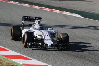 World © Octane Photographic Ltd. Williams Martini Racing FW37 – Valtteri Bottas. Sunday 22nd February 2015, F1 Winter test #2, Circuit de Barcelona, Catalunya, Spain, Day 4. Digital Ref: 1191LB1D0057