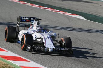 World © Octane Photographic Ltd. Williams Martini Racing FW37 – Valtteri Bottas. Sunday 22nd February 2015, F1 Winter test #2, Circuit de Barcelona, Catalunya, Spain, Day 4. Digital Ref: 1191LB1D0092